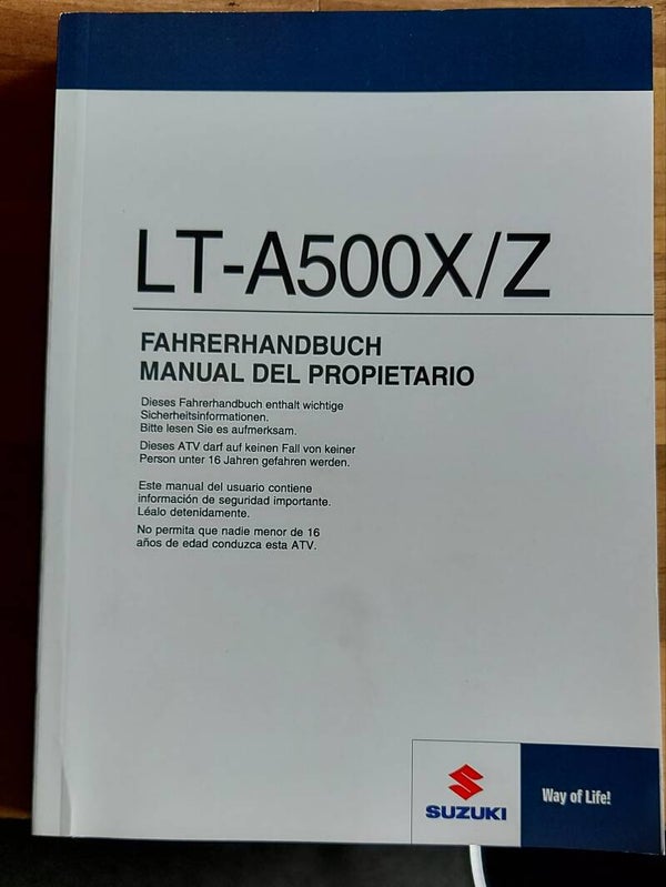 Fahrerhandbuch - 9901111H60061 - LT-A500X/Z