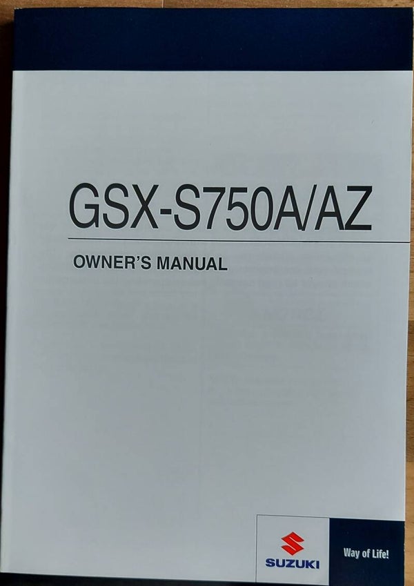 Owner's manual - 9901113K5001A - GSX-S750A/AZ