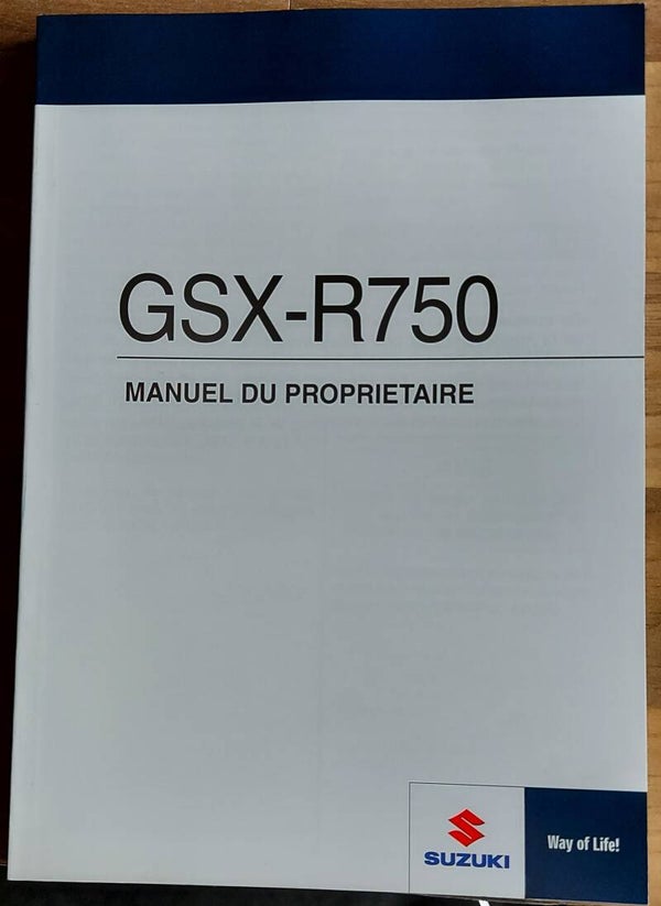 Manuel du proprietaire - 9901115J5401F - GSX-R750