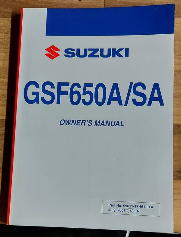 Owner's manual - 9901117H6101A - GSF650A/SA