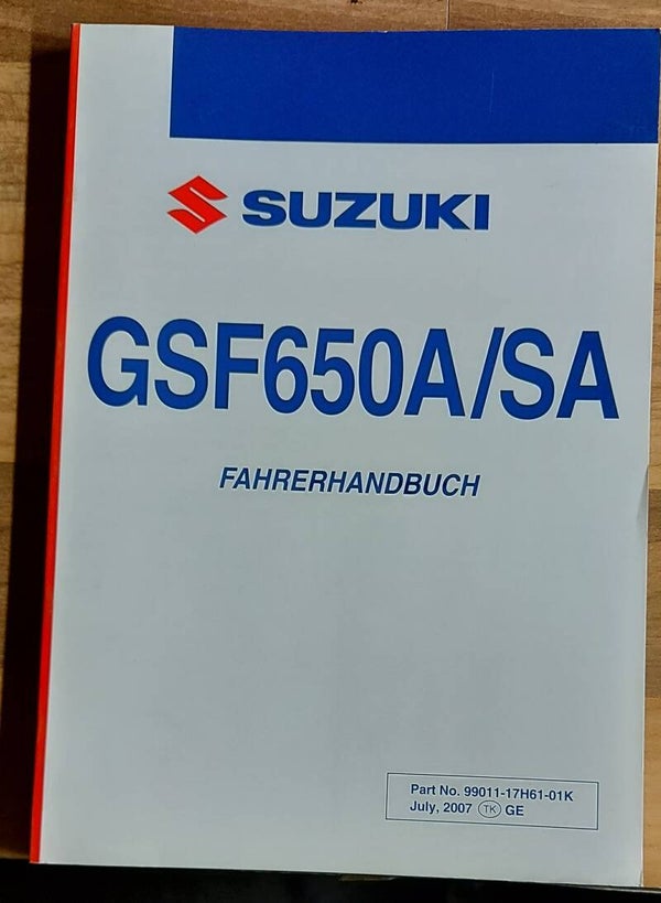 Fahrerhandbuch - 9901117H61-01K - GSF650A/SA