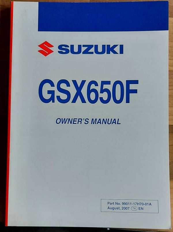 Owner's manual - 9901117H7001A - GSX650F