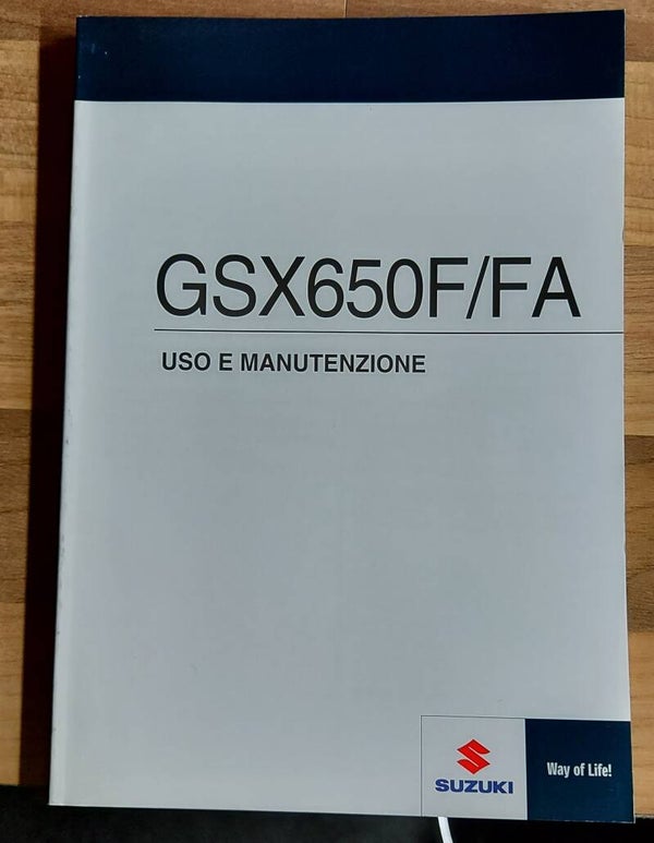 Uso E manutenzione - 9901117H8301E - GSX650F/FA
