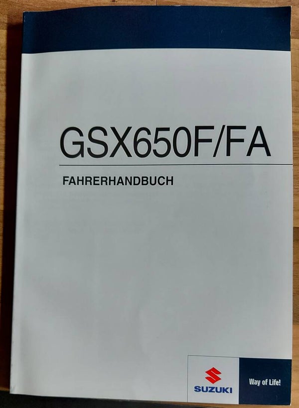Fahrerhandbuch - 9901117H8301K - GSX650F/FA