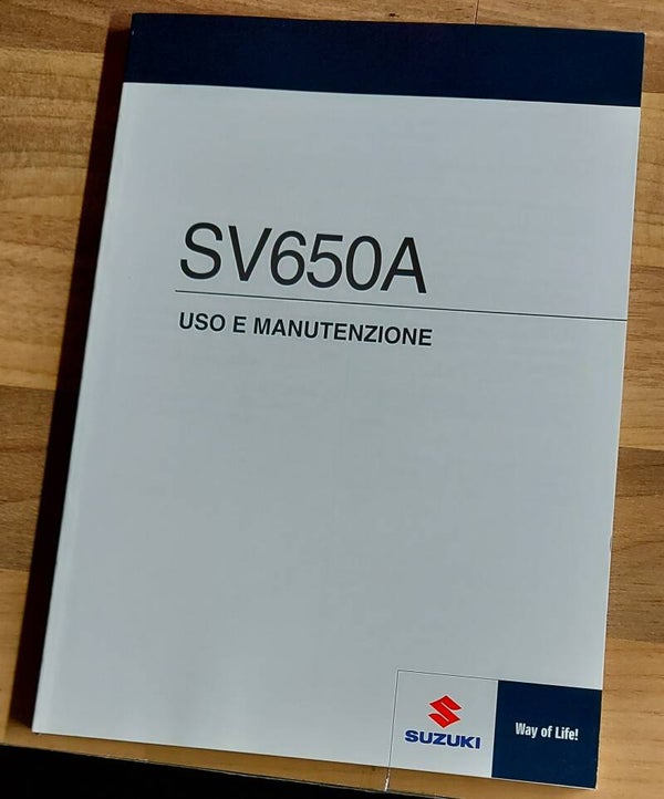 Uso E manutenzione - 9901118K5001E - SV650A