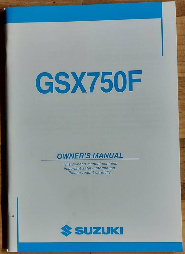 Owner's manual - 9901120C6601A - GSX750F