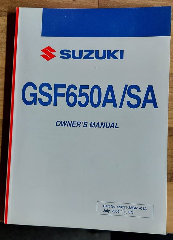 Owner's manual - 9901138G6101A - GSF650A/SA