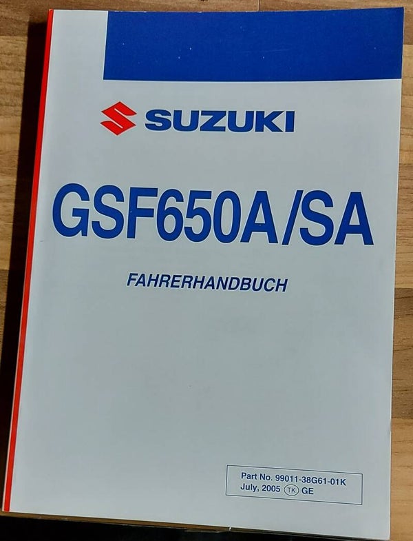 Fahrerhandbuch - 9901138G6101K - GSF650A/SA