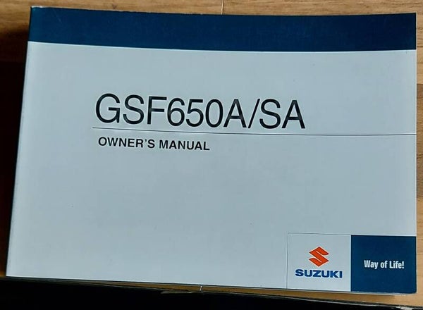 Owner's manual - 9901146H6001A - GSF650A/SA