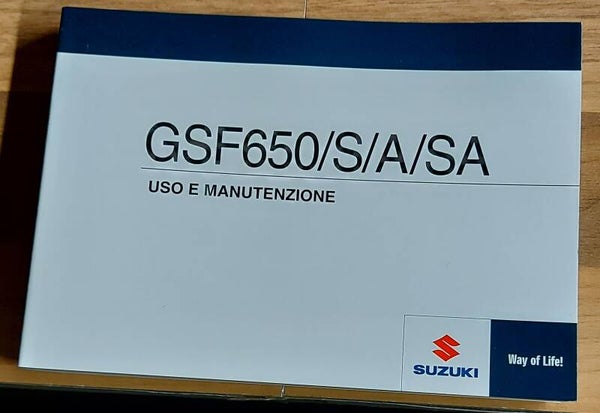 Uso E manutenzione - 9901146H6301E - GSF650/S/A/SA