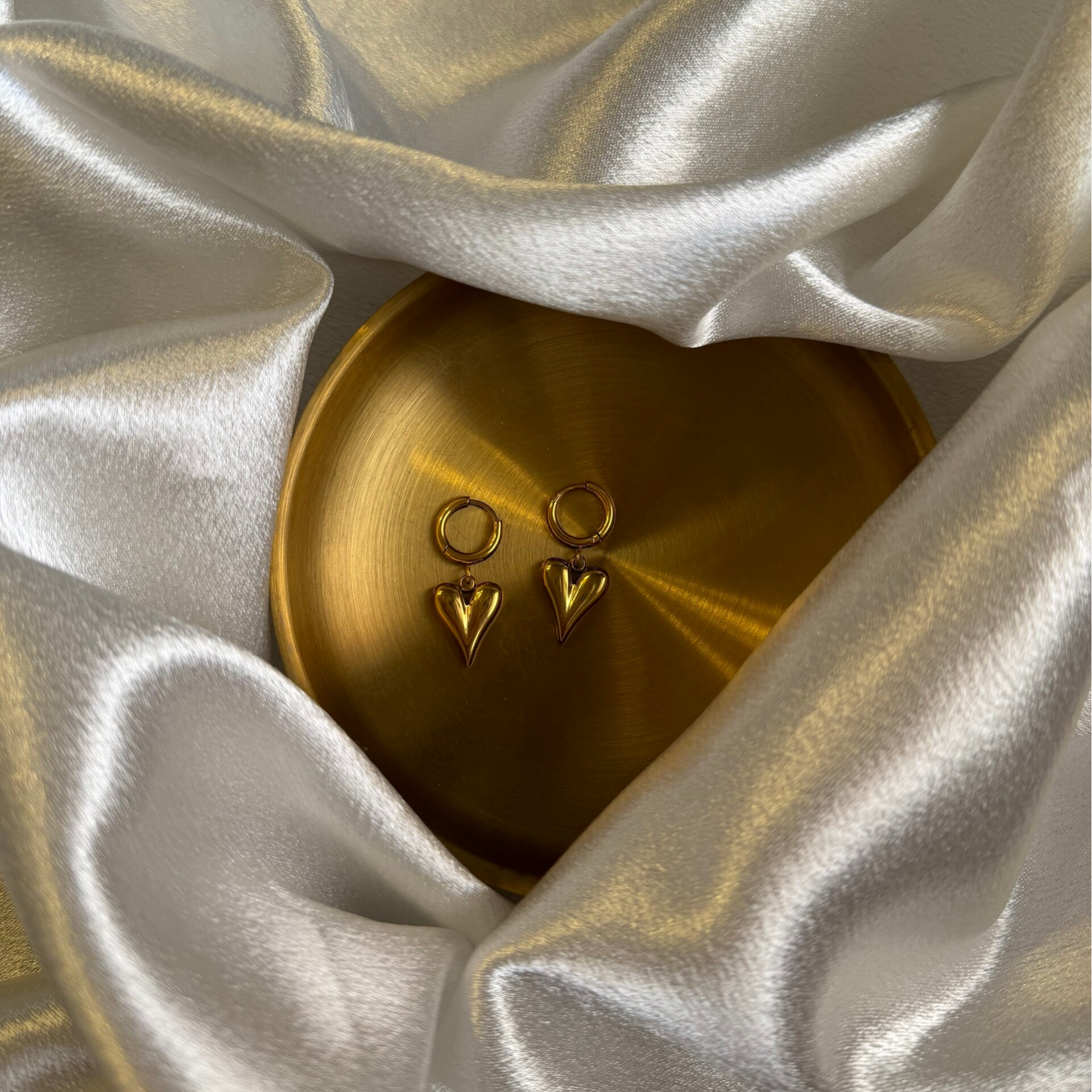 Golden Heart Earrings