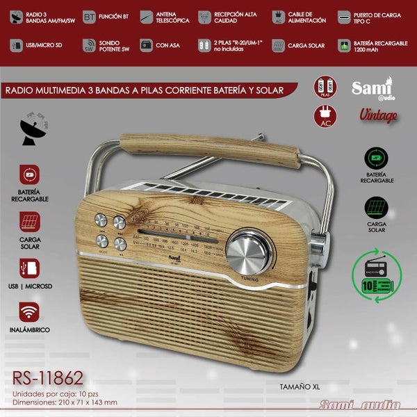 Radios Vintage SAMI - Carga solar