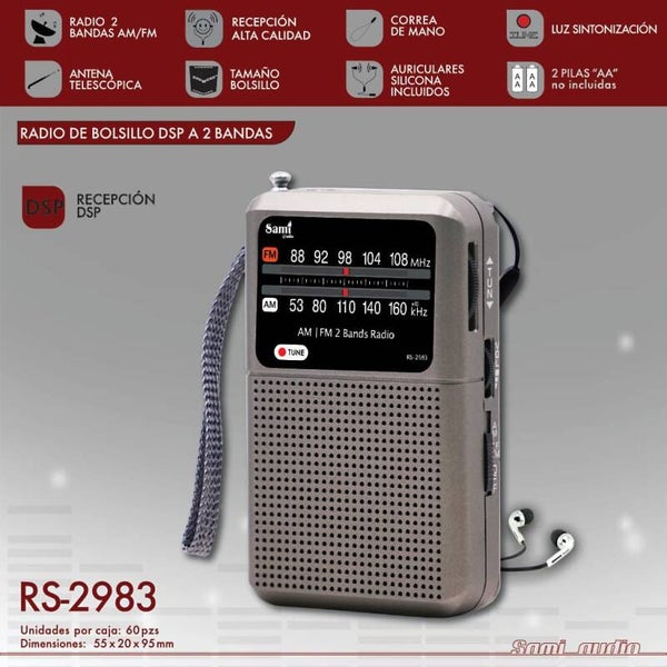Radio transistores con dial clásico.