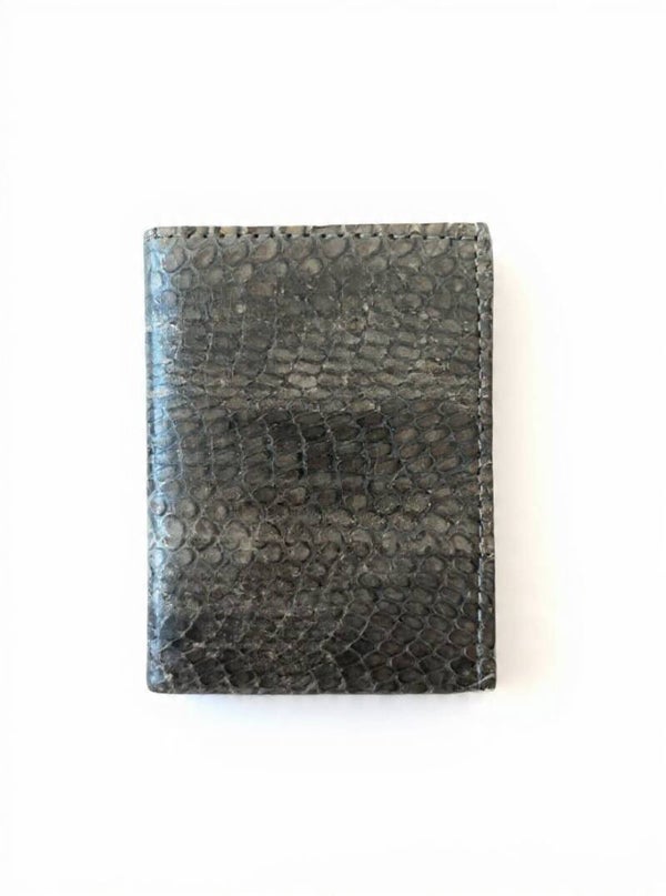 Porte feuilles python en cuir