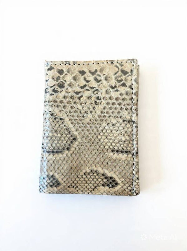 Porte feuilles python en cuir