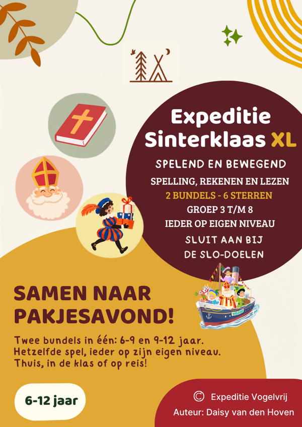 Expeditie Sinterklaas XL 6-12 jaar (gr. 3 t/m 8) + 2 cadeaus