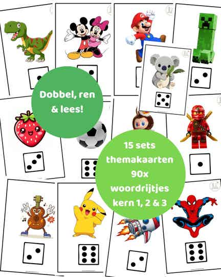 Dobbel, ren & lees! VLL kern 1, 2 en 3