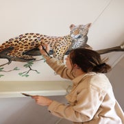 muurschildering jaguar