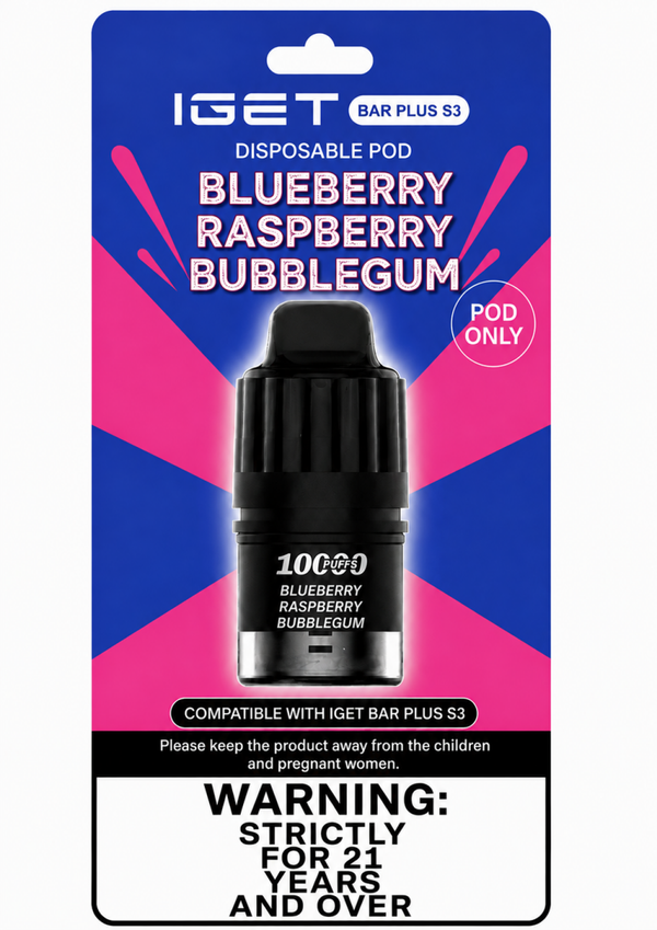 Blueberry Raspberry Bubble-gum S3 POD ONLY