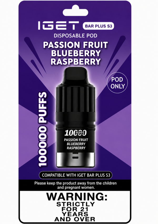 Pasion Fruit Blueberry Raspberry S3 POD ONLY