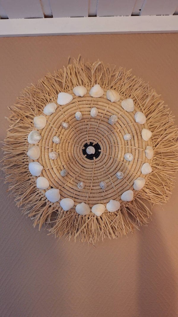 Raffia vegg dekor