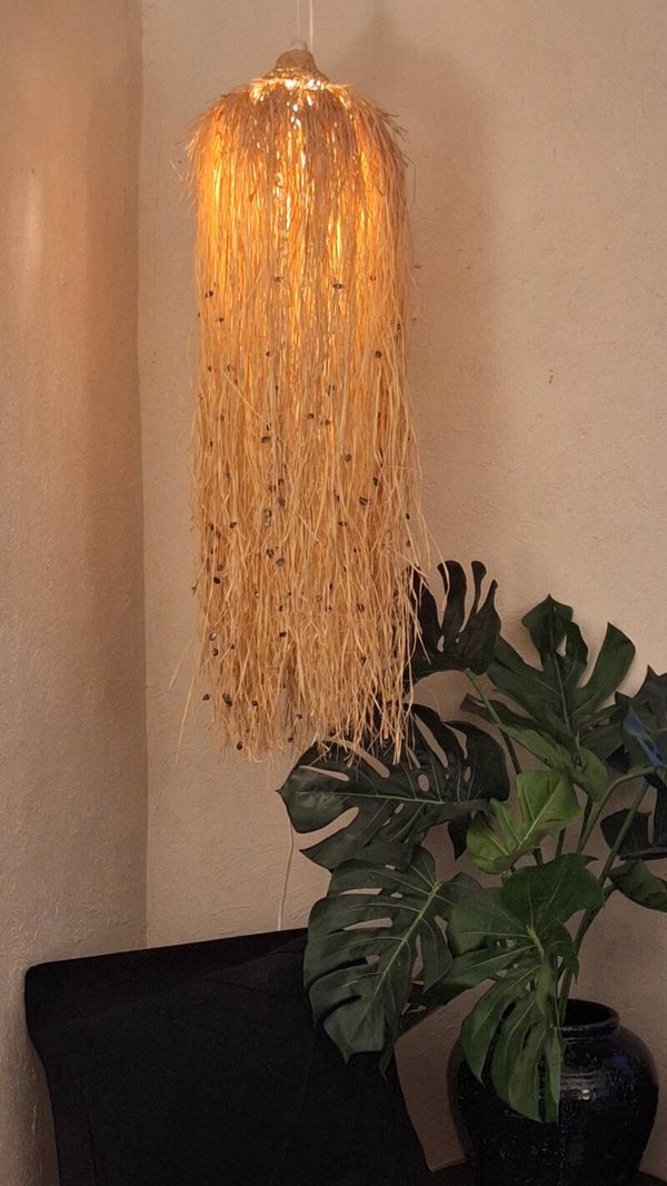 Raffia lampe