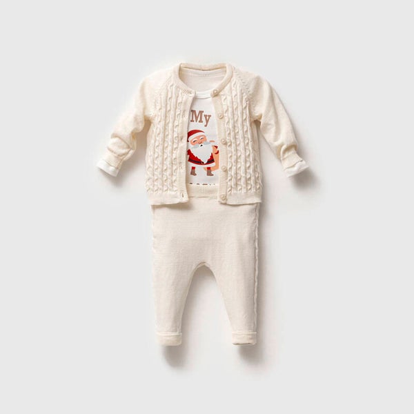 Baby Set 3 teilig Weihnachtsmann "My CHRISTMAS"