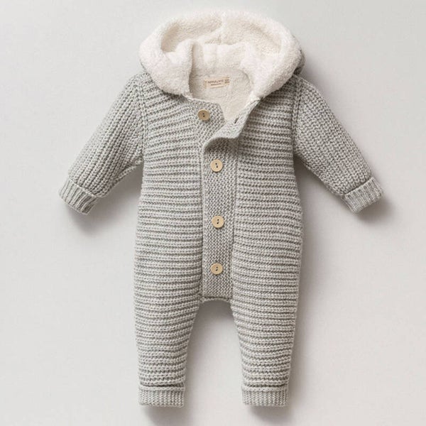 Baby Overall mit Knöpfe und Kapuze