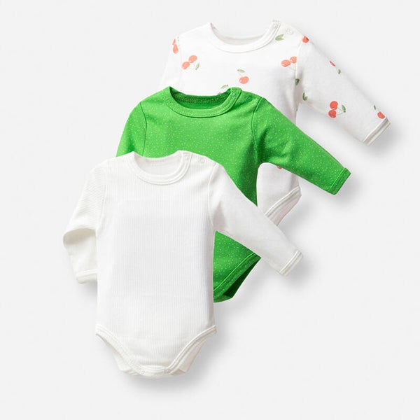 Lovemaxx Langarmbody 3 Stk. Kirsche