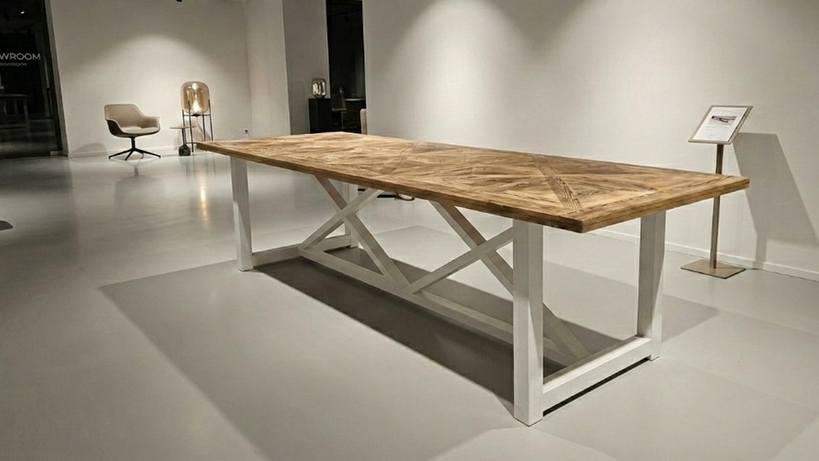 Maatwerk landelijke XL eettafel Hereford