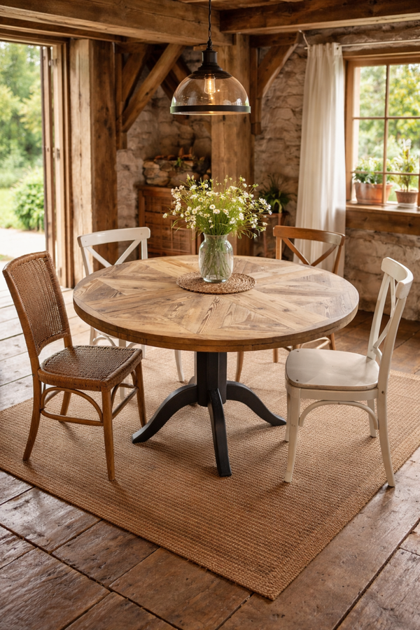 Maatwerk landelijke ronde eettafel Stafford