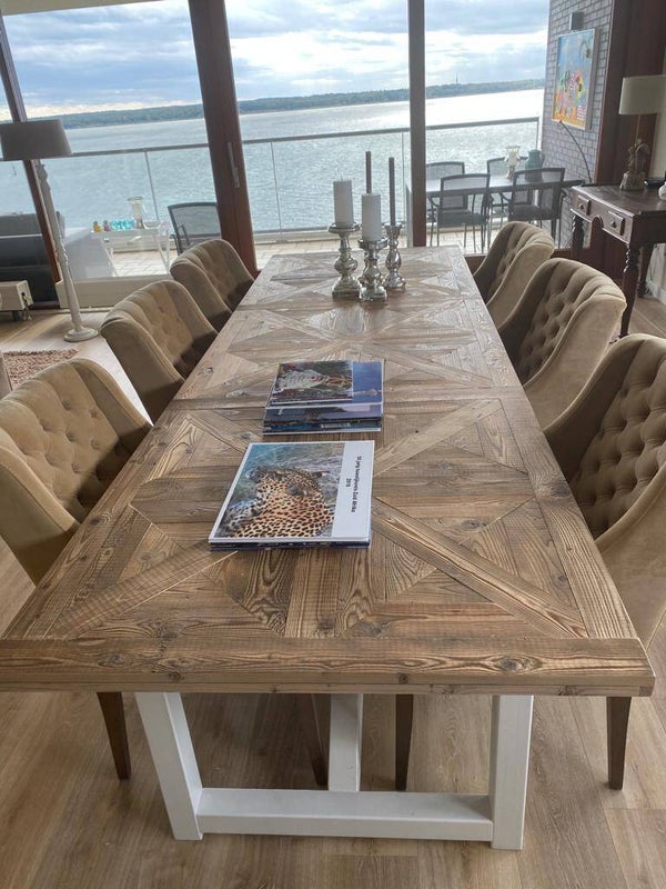 Maatwerk landelijke XL eettafel Hereford