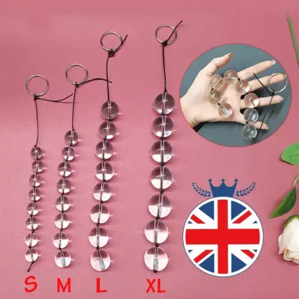 Higher Quality Glass Anal Plug Butt Pull Rings Ball Massage Vagina Bead Dildo Sex Toys Women SM