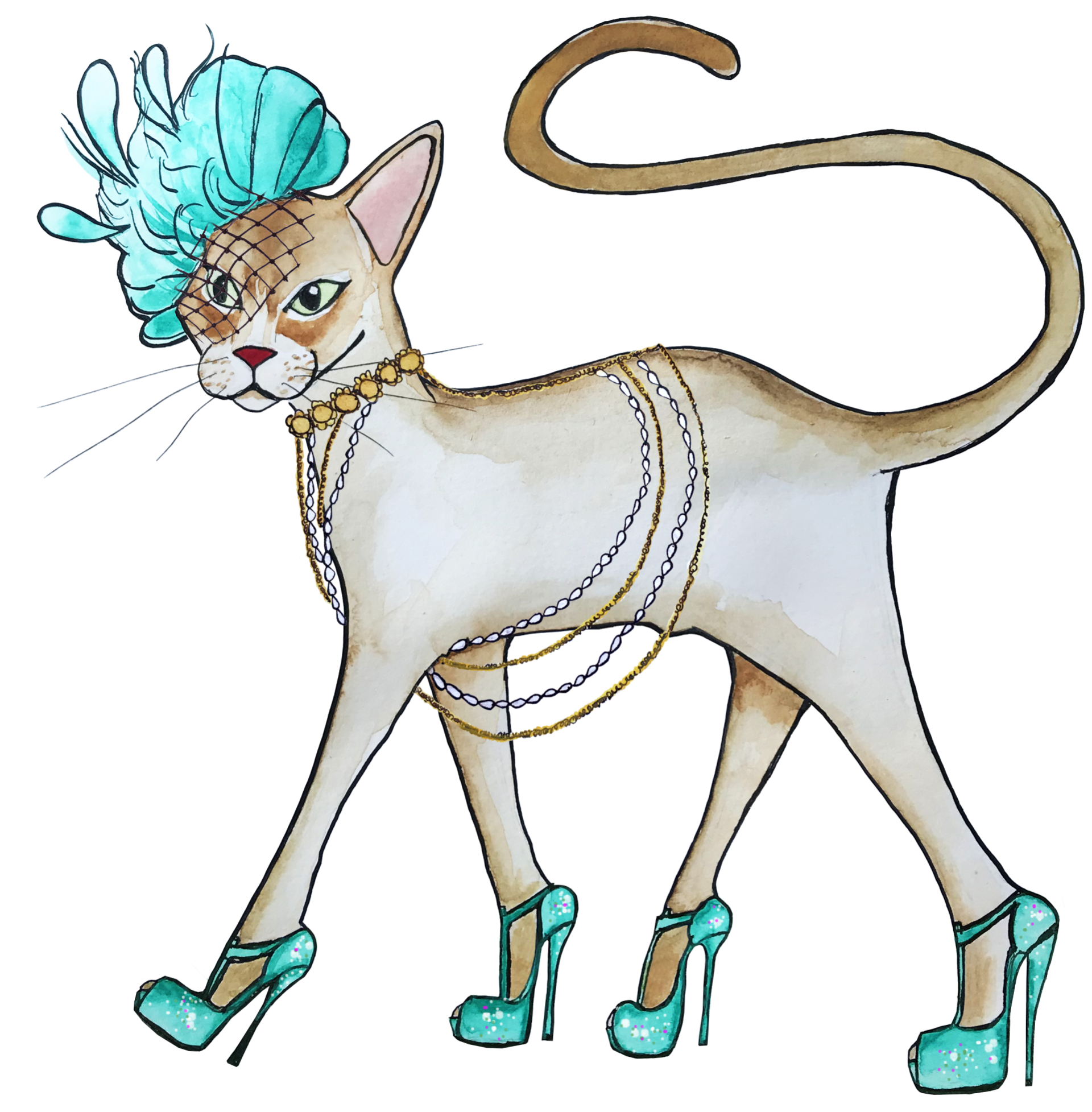 Kitten on heels