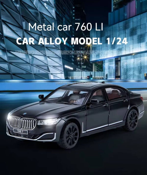 1/24 BMW 760LI Toy Car Super Vehicle Miniture Model Diecast Alloy Collection