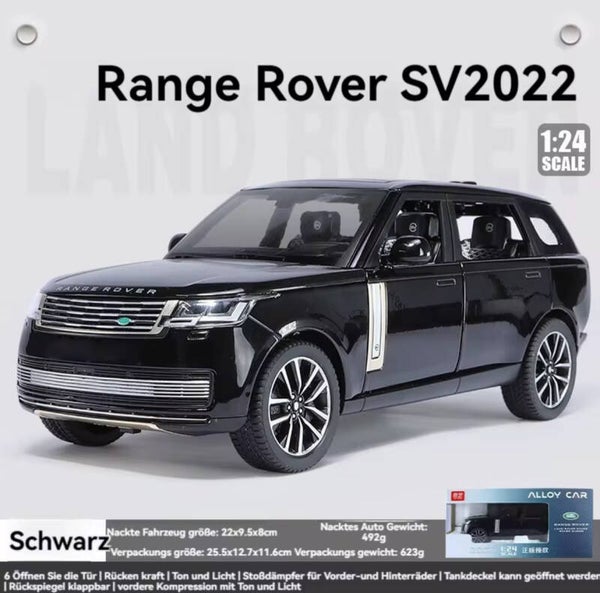 1:24 Land Rover Range Rover SV Diecast Model Car Toy Collection Light&Sound Gift
