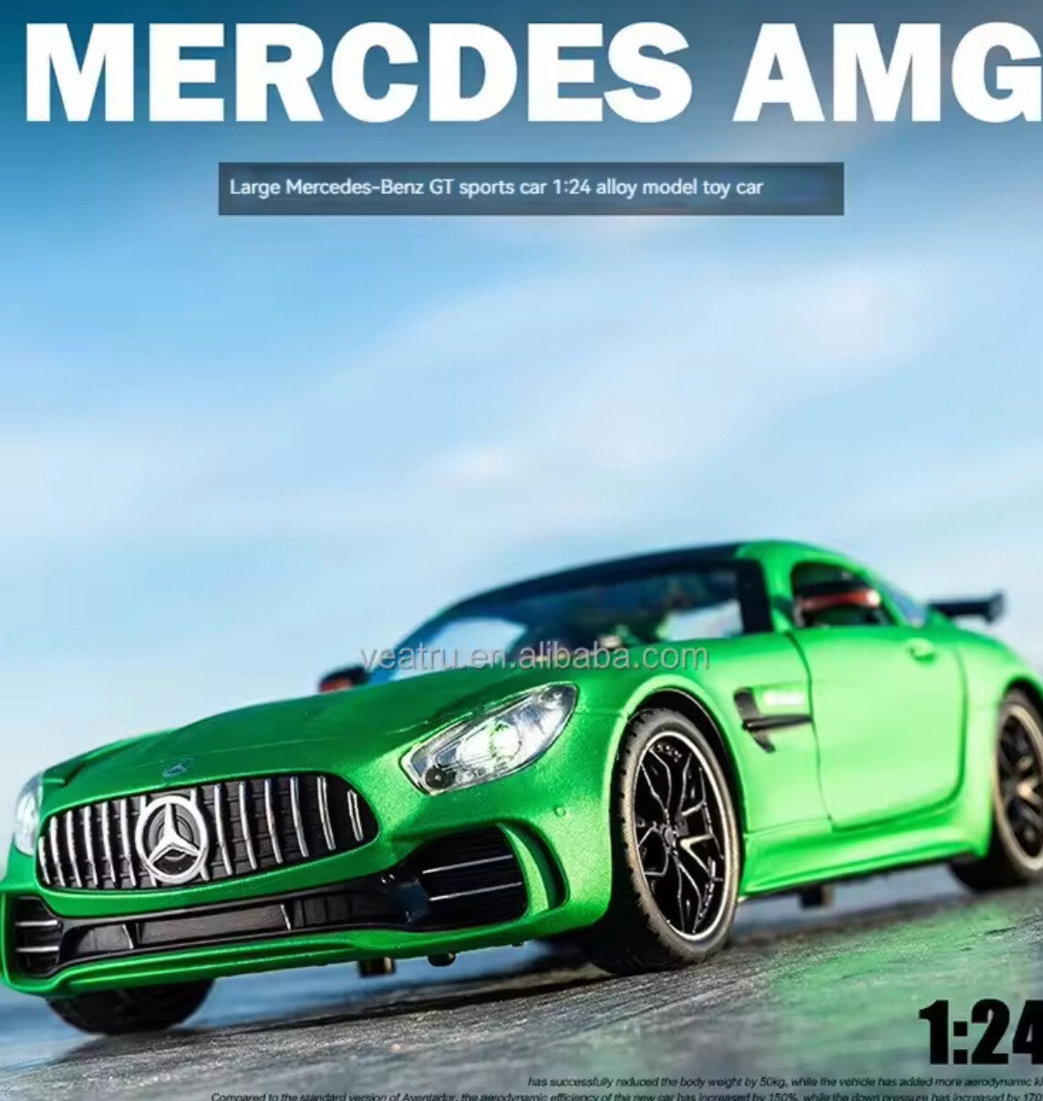 1:24 Benz AMG GTR SPORT CAR Model Car Diecast Toy Vehicle