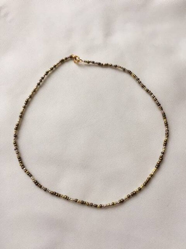 glanzende ketting groen/gouden kleuren