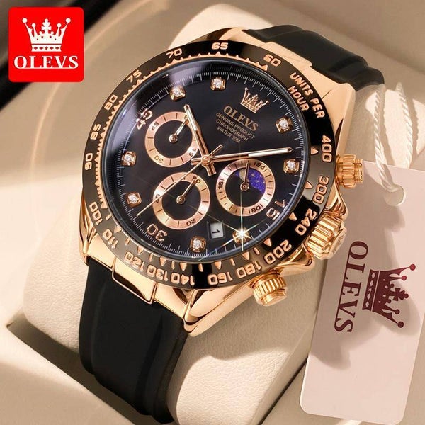 H CHRONO OLEVS bi noir