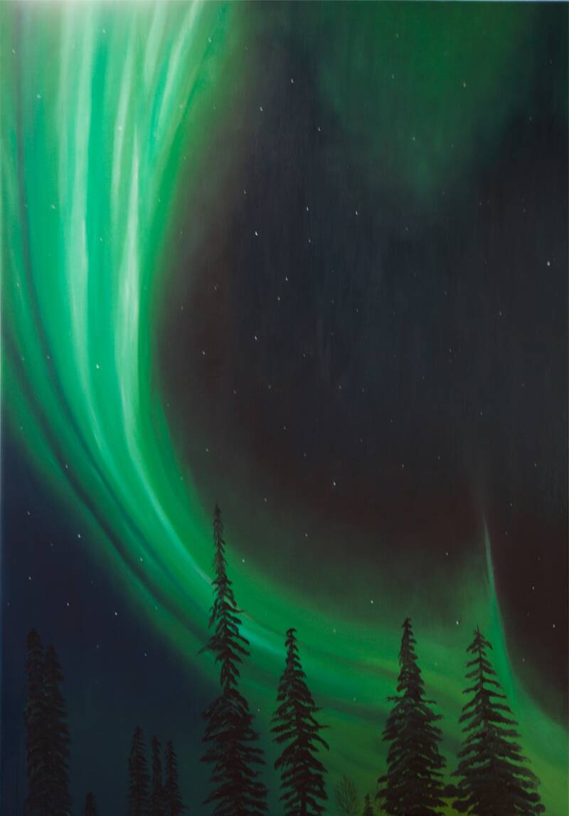 Noorderlicht - Olieverf op doek