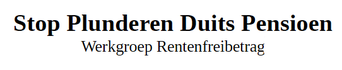 Stop Plunderen Duits Pensioen