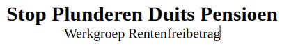 Stop Plunderen Duits Pensioen