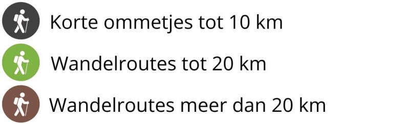 Wandelroutes op Google Maps. Wandelingen van korte ommetjes tot mooie dagwandelingen. Bijn alle wandelroutes hebben een horeca gelegenheid.