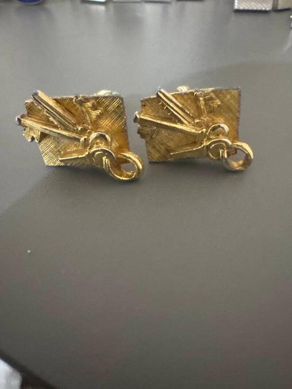 Vintage 9 carat gold charm cufflinks