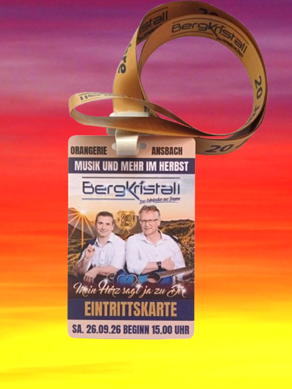 Bergkristall - 20 Jahre Eintrittskarte