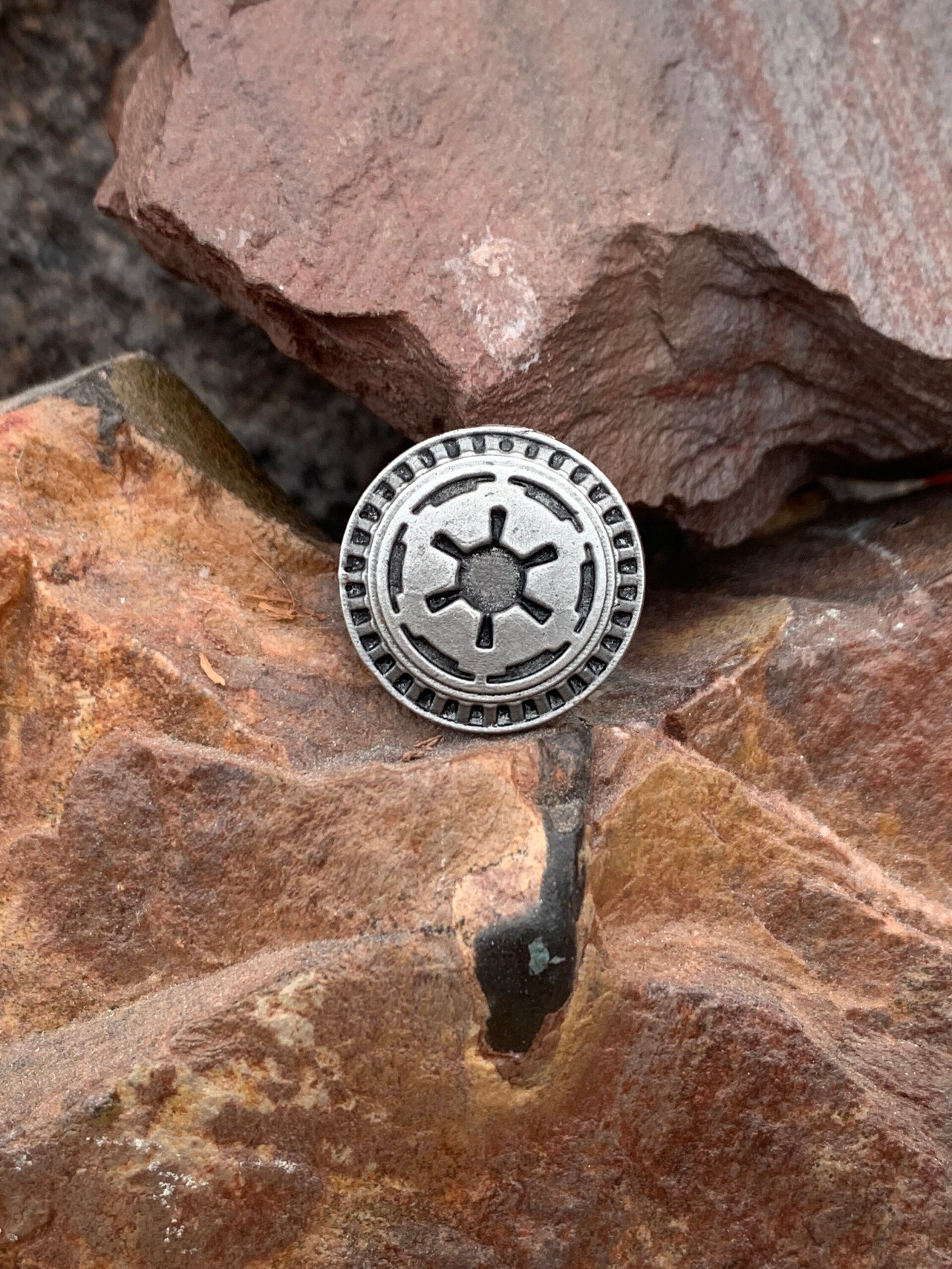 Handmade Pewter Imperial Badge Pin