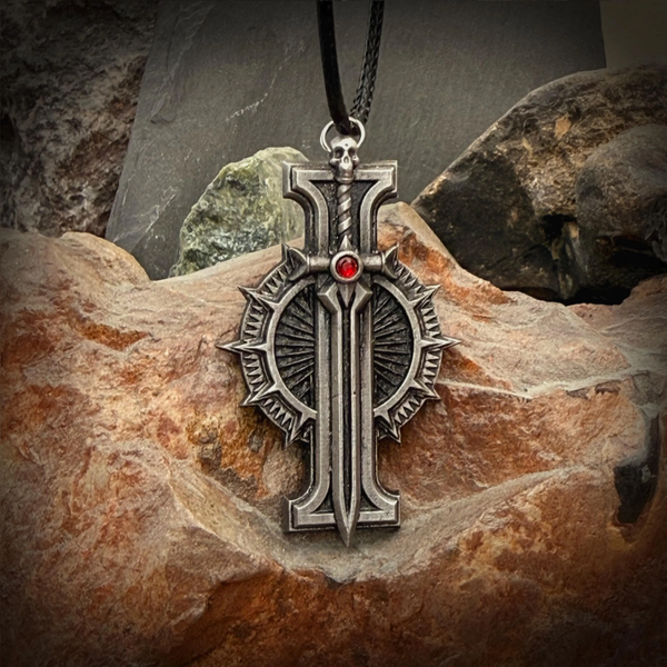 Inquisition Rosette with Sword Pendent