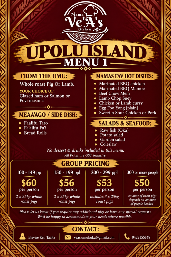 Upolu Menu 1