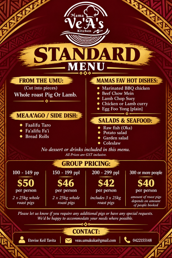 Standard Menu