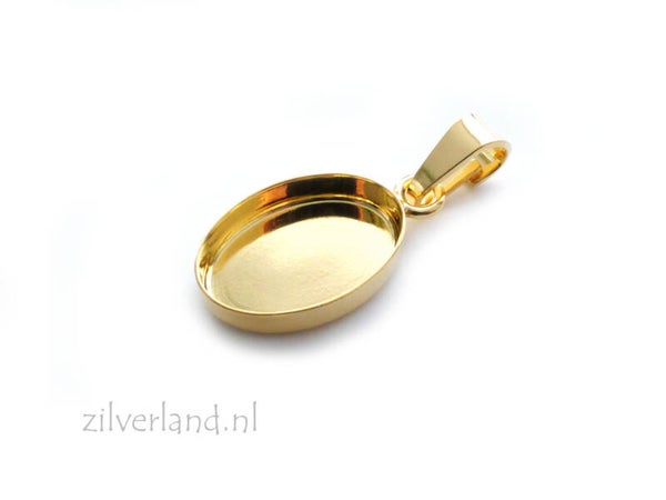 Hanger ovaal goud 12mm
